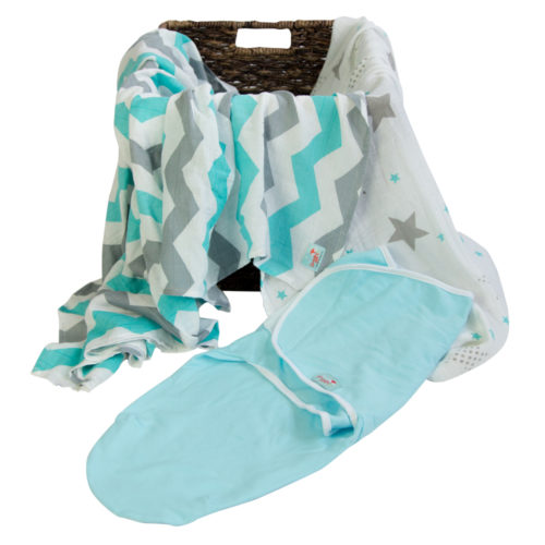 Swaddle Wrap and Square Swaddle Blankets 3 Pack Natural Snuggles